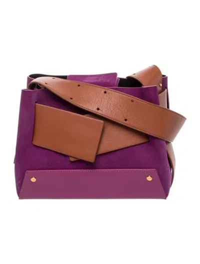 Pre-owned Yuzefi Leather Shoulder Bag In Purple