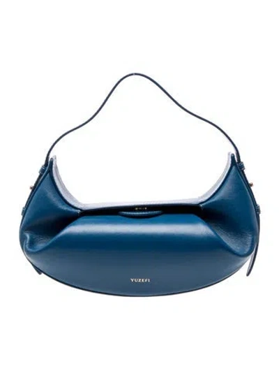 Pre-owned Yuzefi Leather Shoulder Bag W/ Tags In Blue