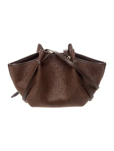Pre-owned Yuzefi Leather Shoulder Bag W/ Tags In Brown