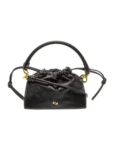 Pre-owned Yuzefi Leather Top Handle Bag In Black