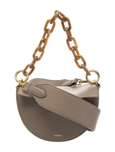 Pre-owned Yuzefi Leather Top Handle Bag In Brown