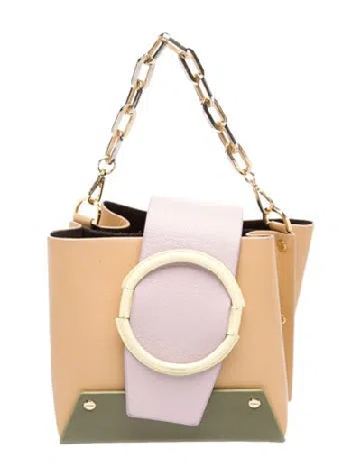 Pre-owned Yuzefi Leather Top Handle Bag In Neutral