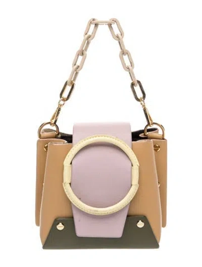 Pre-owned Yuzefi Leather Top Handle Bag In Neutral
