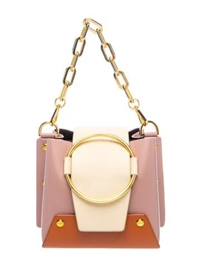 Pre-owned Yuzefi Leather Top Handle Bag In Neutral