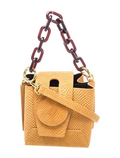 Pre-owned Yuzefi Leather Top Handle Bag In Neutrals