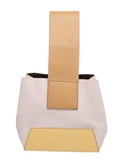 Pre-owned Yuzefi Leather Top Handle Bag In Neutrals