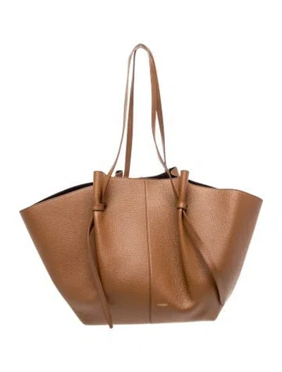 Pre-owned Yuzefi Leather Tote In Brown