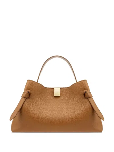 Yuzefi Mini Gyoza Knotted Tote Bag In Brown
