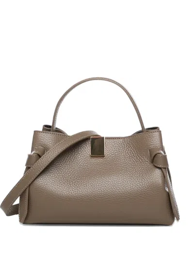 Yuzefi Mini Gyoza Leather Tote Bag In Neutral