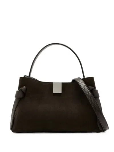 Yuzefi Mini Gyoza Suede-finish Tote Bag In Black