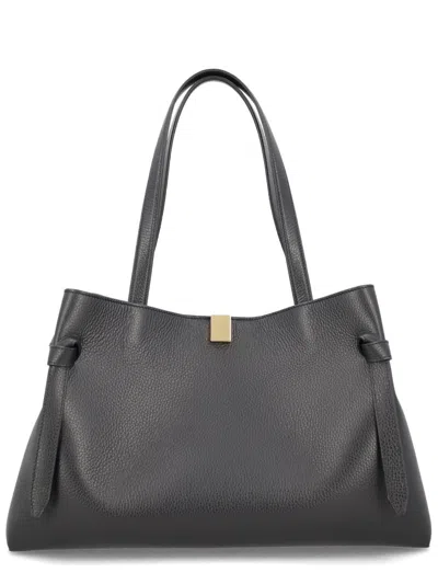 Yuzefi Mini Gyoza Top-handle Bag In Pebble Grained Leather In Black