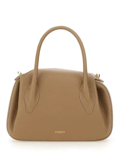 Yuzefi Mini Oyster Bag In Beige