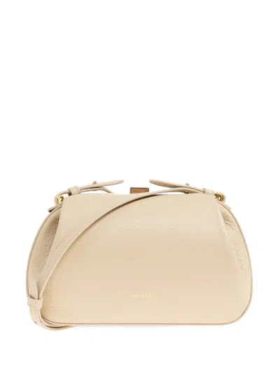 Yuzefi Mini Oyster Grained-leather Shoulder Bag In Neutral