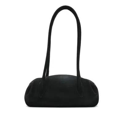 Yuzefi Mini Oyster Suede Tote Bag In Black