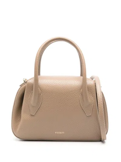 Yuzefi Mini Oyster Tote Bag In Neutrals