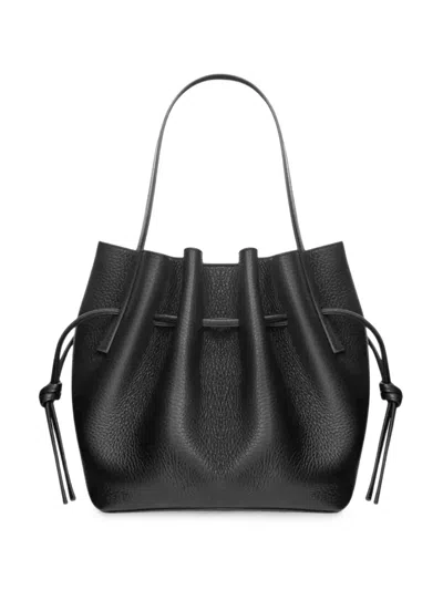 Yuzefi Mini Scallop Drawstring Tote Bag In Red