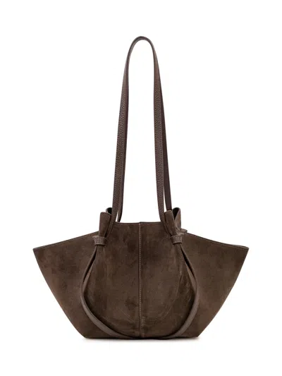 Yuzefi Mini Suede Shoulder Bag In Ganache
