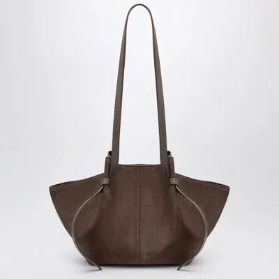 Yuzefi Mochi Bag In Nutmeg Suede Leather In Brown