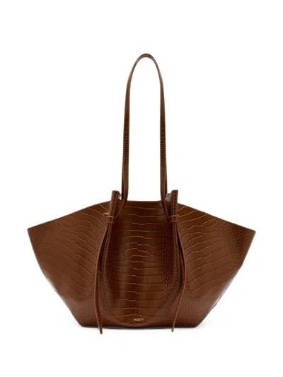 Yuzefi Mochi Croc-effect Leather Tote Bag In Red