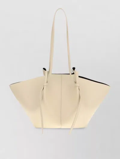Yuzefi Mochi Large Leather Shoulder Tote Bag In Neutral