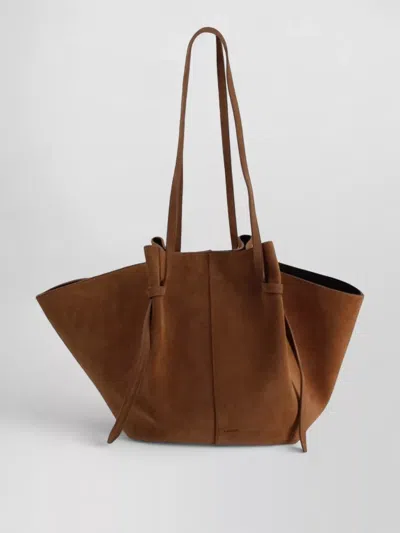 Yuzefi Mochi Large Suede Leather Tote Bag In Brown