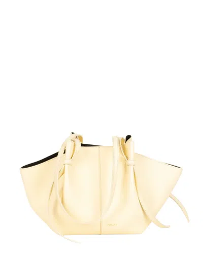 Yuzefi Mochi Leather Clutch Bag In Yellow