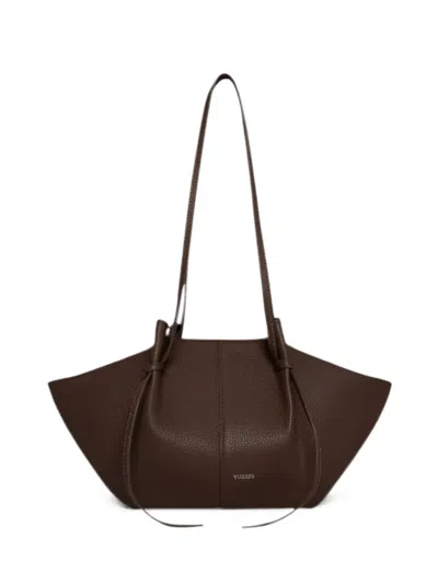 Yuzefi Mochi Leather Shoulder Bag In Brown