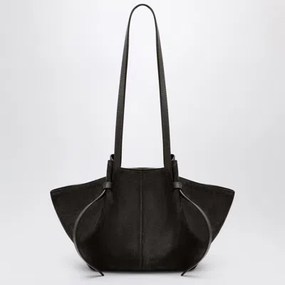 Yuzefi Mochi Mini Bag In Ganache Suede Leather In Brown