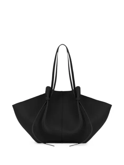 Yuzefi Mochi Pebble-grained Shoulder Bag In Black