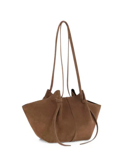 Yuzefi Mochi Pleated Shoulder Bag In Brown