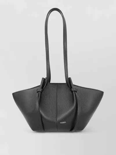 Yuzefi Mochi Small Leather Shoulder Bag In Black