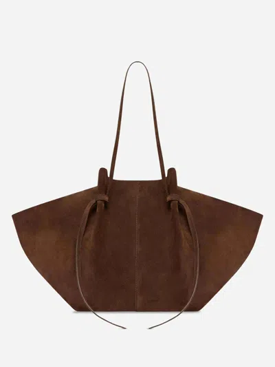 Yuzefi Mochi Suede Bag In Brown