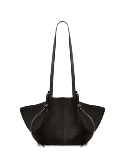 Yuzefi Mochi Bag In Ganache Suede Leather In Black