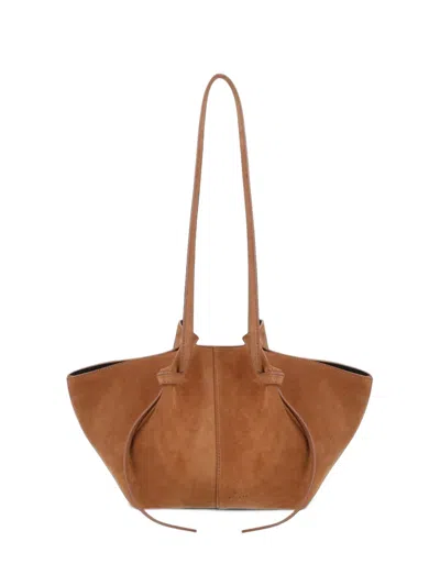 Yuzefi Mochi Suede Shoulder Bag In Brown