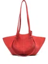 Yuzefi Mochi Suede Shoulder Bag In Red