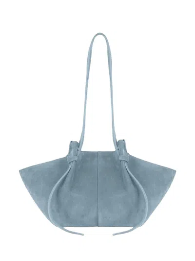 Yuzefi Mochi Suede Shoulder Bag In Transparent