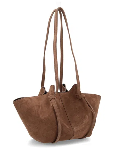 Yuzefi Mochi Suede Tote Bag In Brown