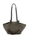 Yuzefi Mochi Suede Tote Bag In Green