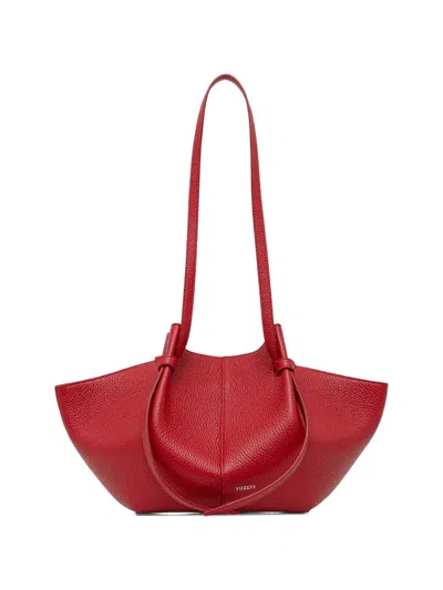 Yuzefi Mochi Textured Knot-detail Shoulder Bag In Red