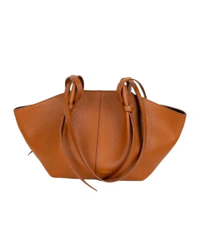 Yuzefi Mochi Top Handle Bag In Brown