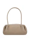 Yuzefi Oyster Gathered Shoulder Bag In Neutral