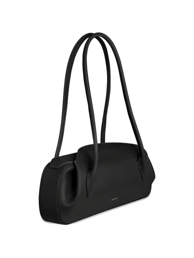 Yuzefi Oyster Leather Shoulder Bag In Black