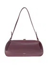 Yuzefi Double Handles Leather Shoulder Bag In Red