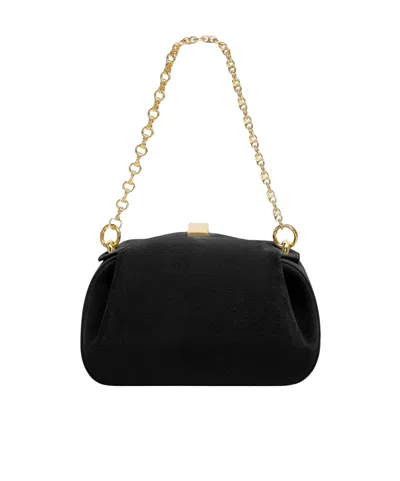 Yuzefi Oyster Mini Shoulder Bag In Black