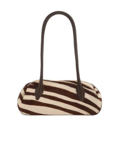 Yuzefi Oyster Mini Shoulder Bag In Nude