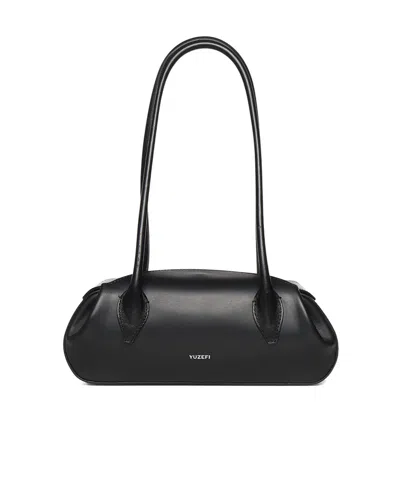 Yuzefi Oyster Mini Shoulder Bag In Black