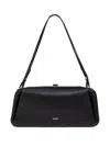 Yuzefi Oyster Pebbled Leather Shoulder Bag In Black