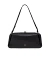Yuzefi Oyster Pebbled Leather Shoulder Bag In Black