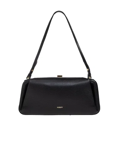 YUZEFI OYSTER PEBBLED LEATHER SHOULDER BAG