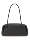Yuzefi Structured Pebbled Texture Shoulder Bag In Black